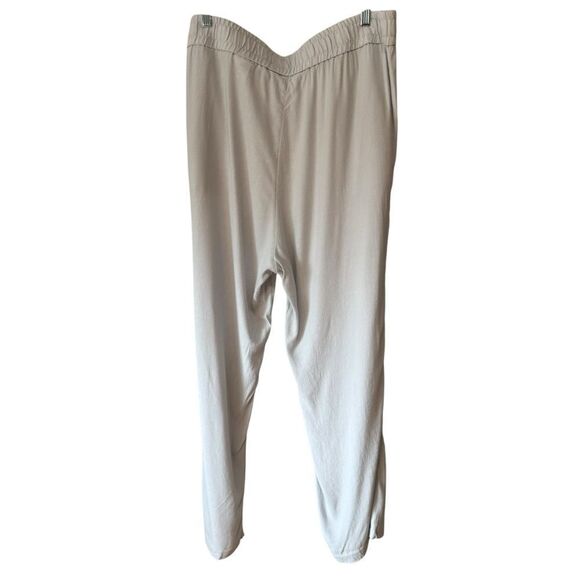 H&M Light Gray Blue Elastic Waist Wide Leg Pants - Picture 6 of 10